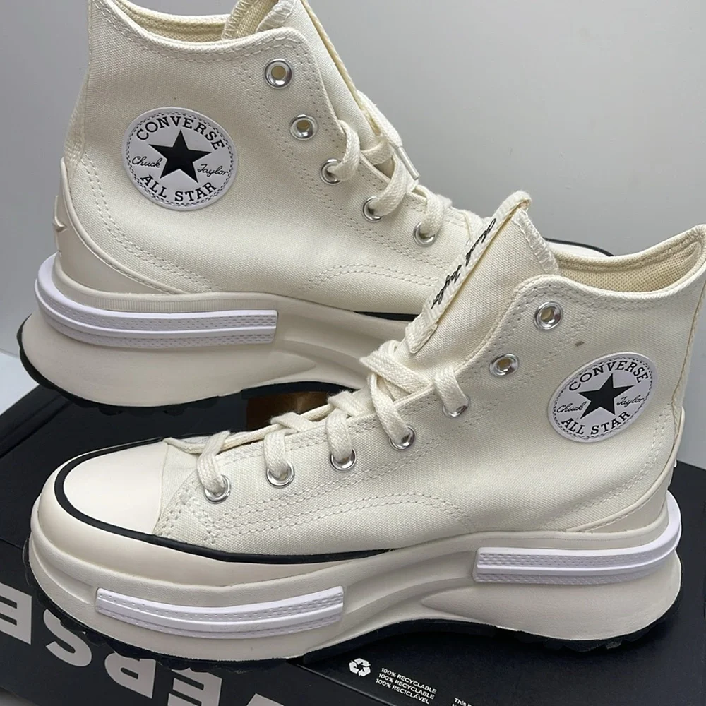 Converse WMNS RUN STAR LEGACY CX HI EGRET/BLACK/WHITE A00868C Platforms Sneakers
